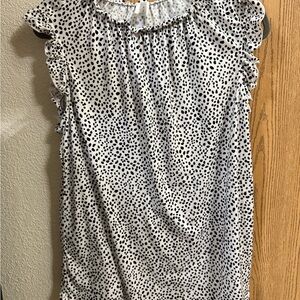 Acting Pro Black and White Spotted Top